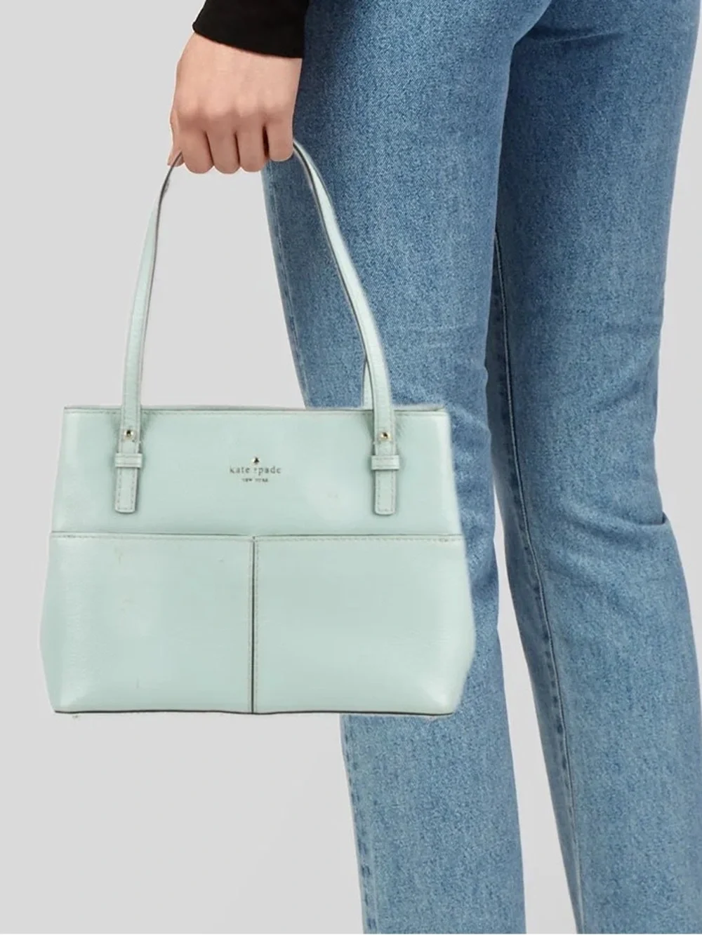 Kate Spade New York Gabriel Grand Street Bag‎ Blue Green Leather Shoulder Purse